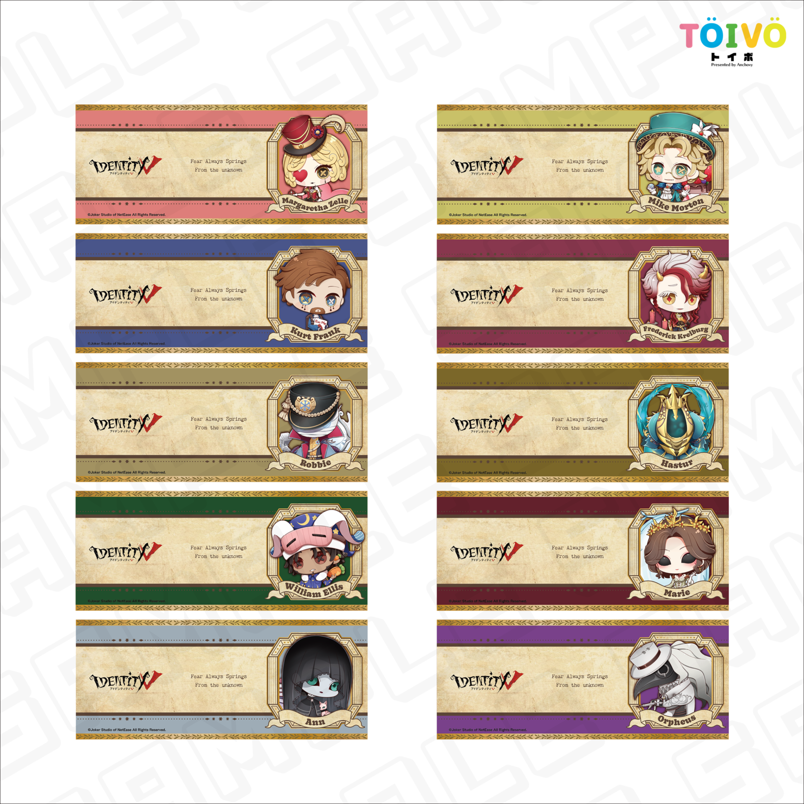 バラ売り可】第五人格 蝋人形師 TOIVO 購入特典 ポストカードセット 第 